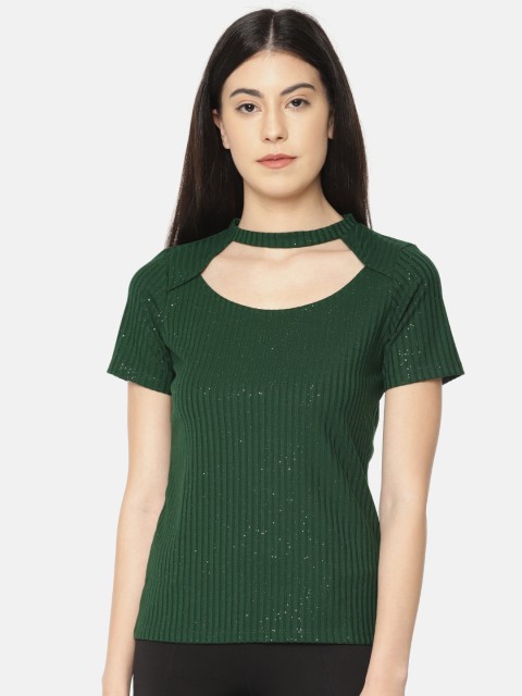 

CODE by Lifestyle Women Green Solid Top