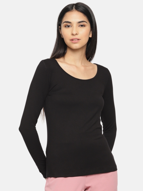 

CODE by Lifestyle Women Black Solid Styled Back Top