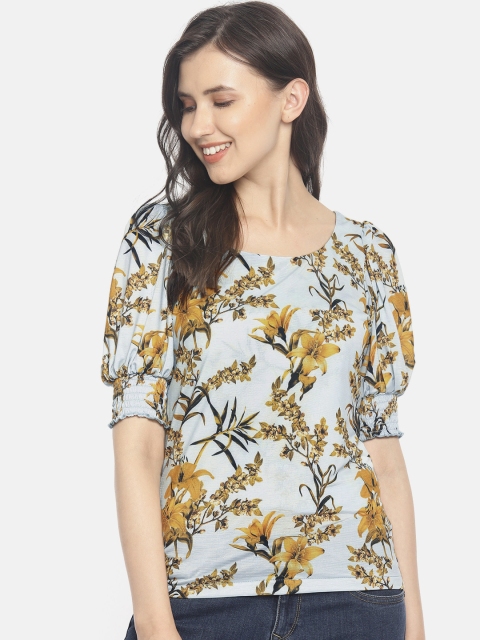

CODE by Lifestyle Women Blue Printed Top