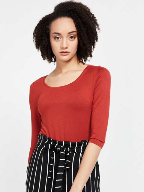 

CODE by Lifestyle Women Rust T-shirt