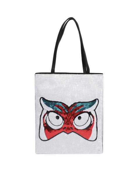 

Ginger by Lifestyle White & Black Embellished Shoulder Bag