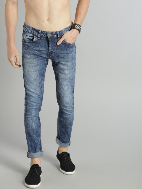 

The Roadster Lifestyle Co Men Blue Skinny Fit Mid-Rise Clean Look Stretchable Jeans