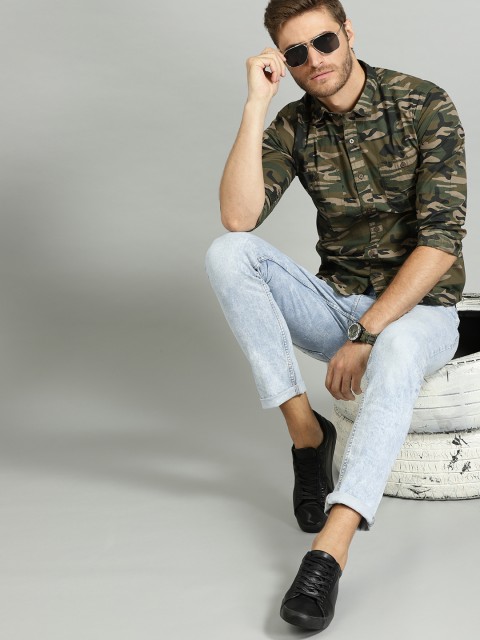 

The Roadster Lifestyle Co Men Blue Acid Wash Skinny Fit Mid-Rise Clean Look Cropped Stretchable Jeans