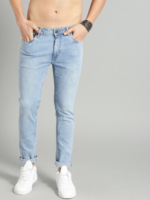 

The Roadster Lifestyle Co Men Blue Skinny Fit Mid-Rise Clean Look Stretchable Jeans