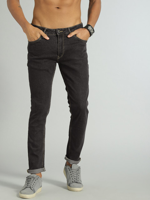 

The Roadster Lifestyle Co Men Black Skinny Fit Mid-Rise Clean Look Stretchable Jeans