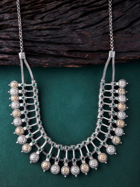 

Rubans Silver-Toned Alloy Silver-Plated Necklace