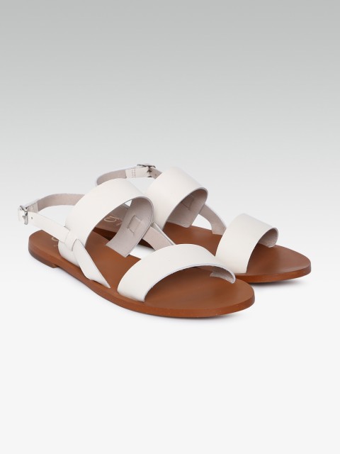 

Carlton London Women White Solid Open Toe Flats