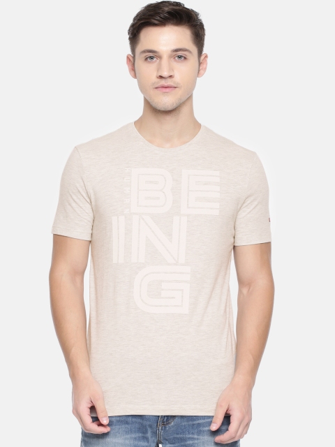 

Being Human Clothing Men Grey Printed Round Neck T-shirt