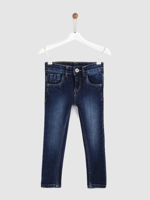 

YK Girls Blue Regular Fit Mid-Rise Clean Look Jeans