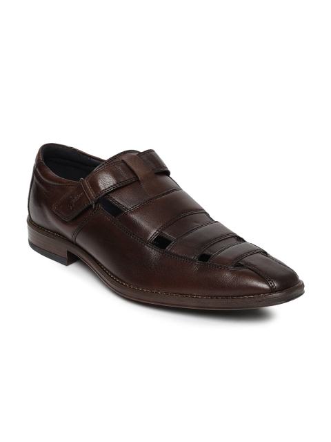 

GABICCI Men Brown Leather Shoe-Style Sandals
