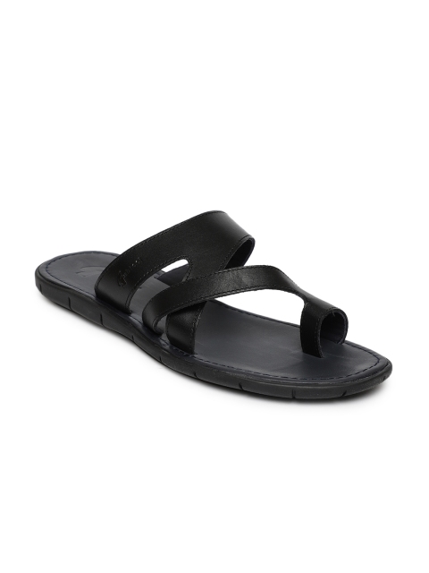 

GABICCI Men Black Leather Sandals