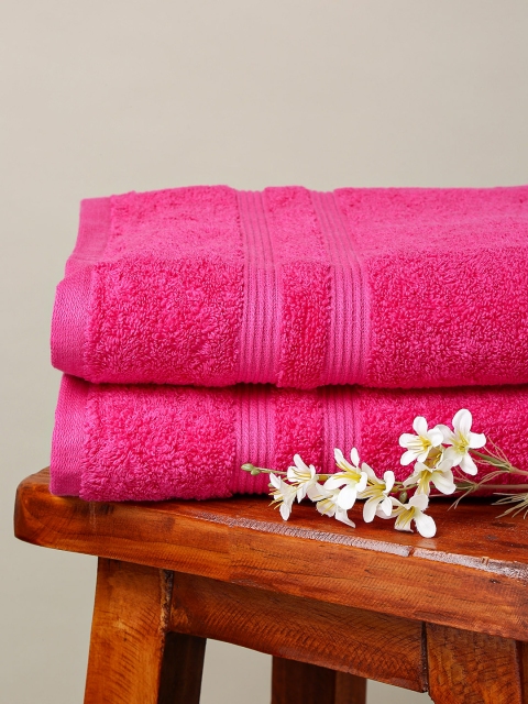 

Aura Fuchsia Pack of 2 Solid Bath Towels