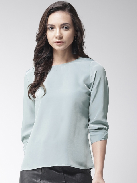 

MISH Women Sea Green Solid Top