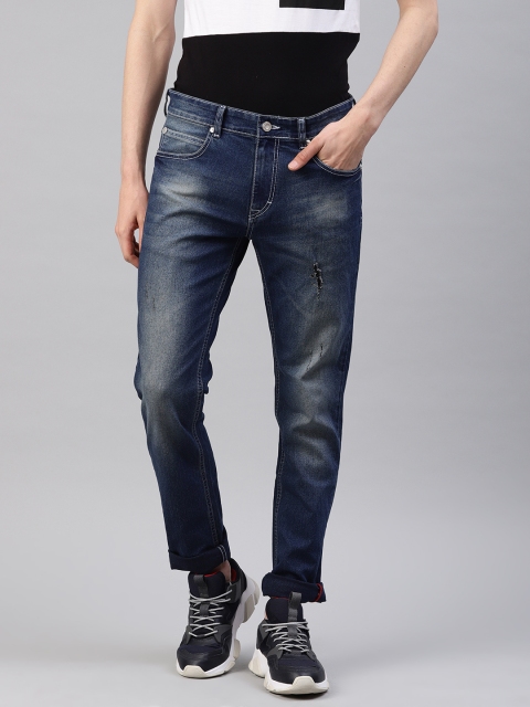 

French Connection Men Blue Slim Fit Mid-Rise Mildly Distressed Stretchable Jeans