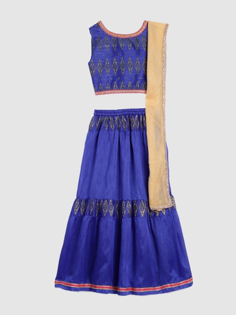 

YK Navy Blue Ready to Wear Lehenga & Blouse with Dupatta