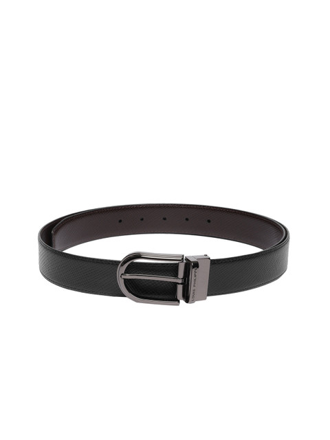 

Louis Philippe Men Black & Brown Textured Reversible Belt