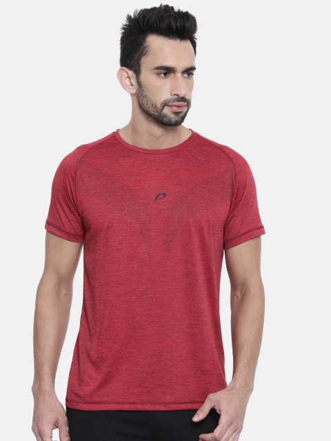 

Proline Active Men Ever Fresh Red Solid Round Neck T-shirt