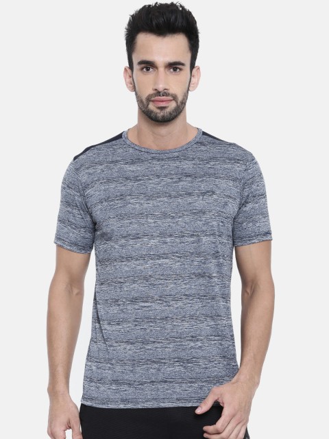 

Proline Active Men Navy Blue Pro-Dry Striped Round Neck T-shirt