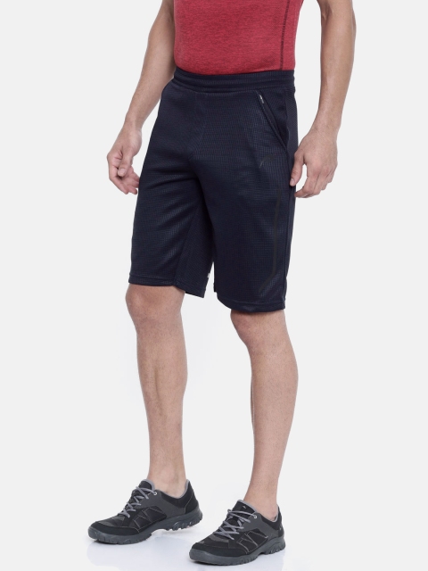 

Proline Active Men Navy Blue Self Design Narrow FIt Fit Sports Shorts