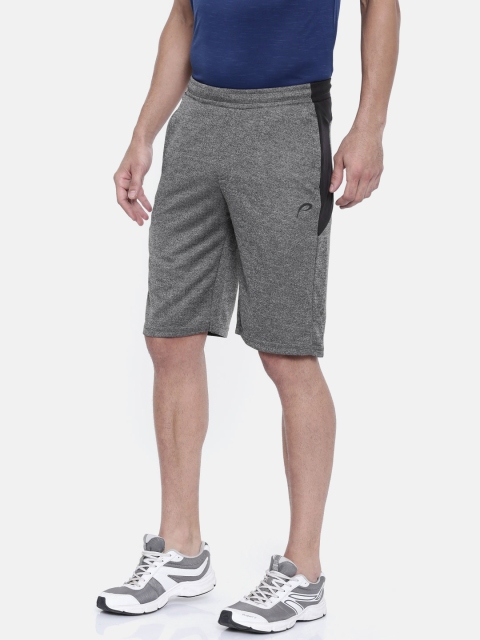

Proline Active Men Grey Melange Solid Narrow Fit Sports Shorts