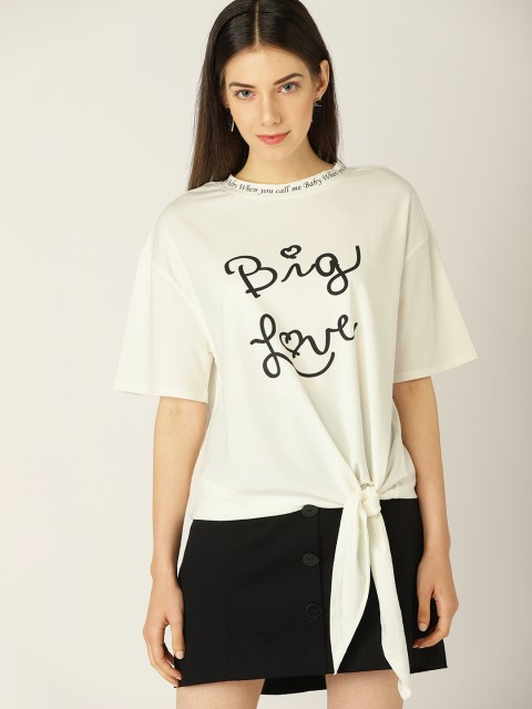 

ESPRIT Women Off-White Printed Top