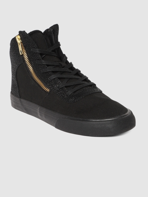 

Supra Women Black CUTTLER Mid-Top Sneakers