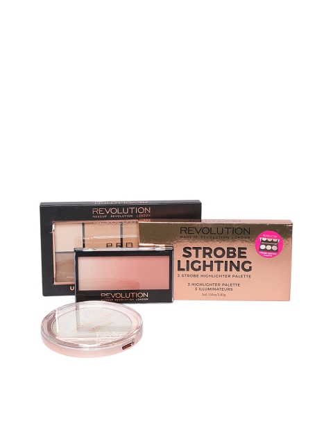 

Makeup Revolution London Set of 4 Highlighters, Multi