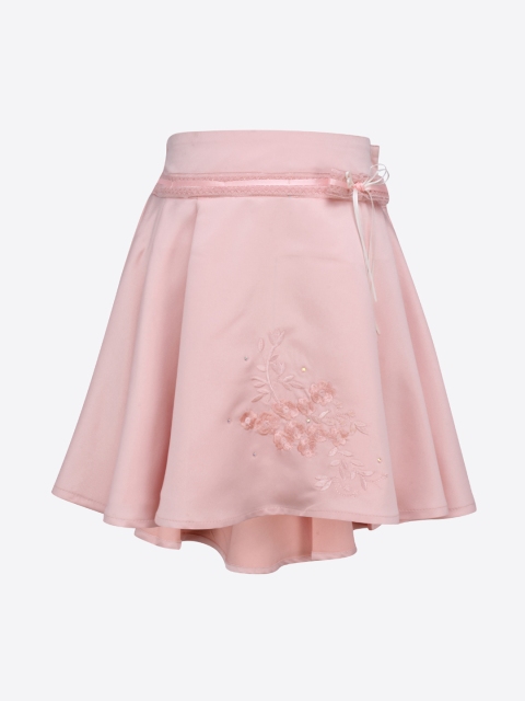 

CUTECUMBER Girls Pink Solid A-Line Skirt