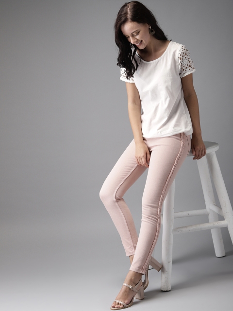 

HERE&NOW Women White Solid Top
