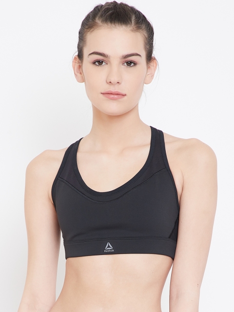 

Reebok Black Solid Hero Racer Padded Bra DU4456