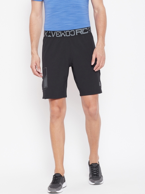 

Reebok Men Black Solid Combat Woven Boxing Shorts