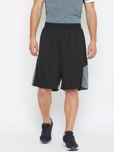 

Reebok Men Black Solid Mesh 9-inch Basketball Training Shorts