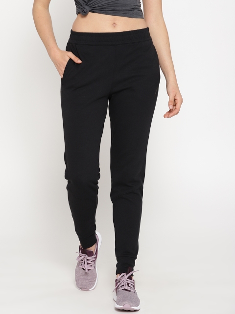 

Reebok Women Black Solid TS KNIT Training Track Pants