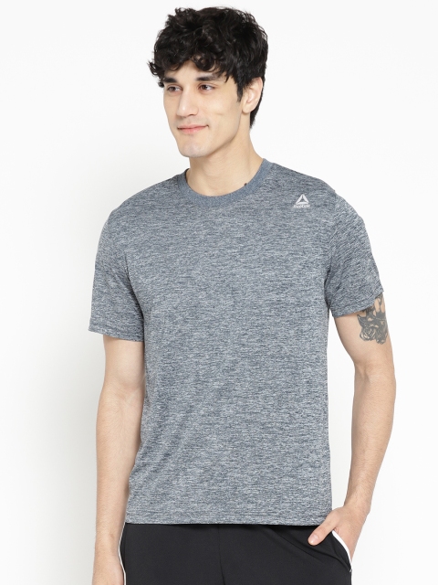 

Reebok Men Blue Solid CT Training T-shirt