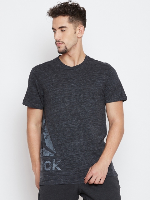 

Reebok Men Black Solid Structure Training T-shirt