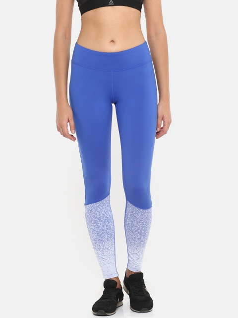 

Reebok Women Blue & White RC Crossfit Lux Fade Colourblocked Tights
