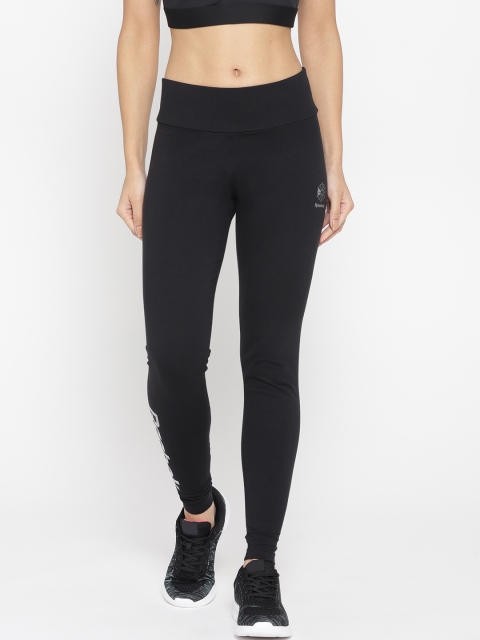 

Reebok Classic Women Black Solid Graphic Tights