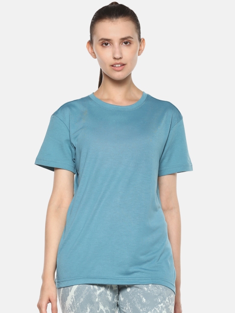 

Reebok Women Blue Solid WOR Supremium 2.0 Round Neck Training T-shirt