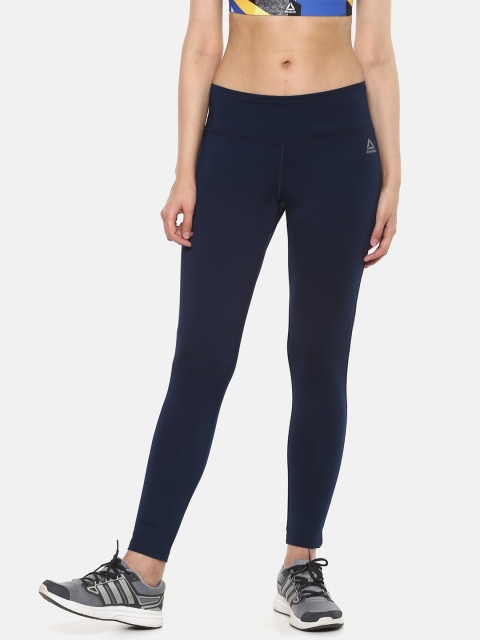 

Reebok Women Navy Solid Foundation Knit Tights, Navy blue