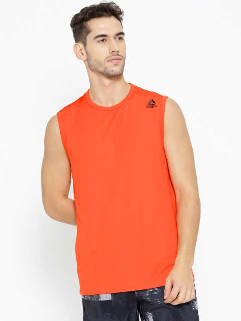 

Reebok Men Orange US WOR TECH Sleeveless T-shirt