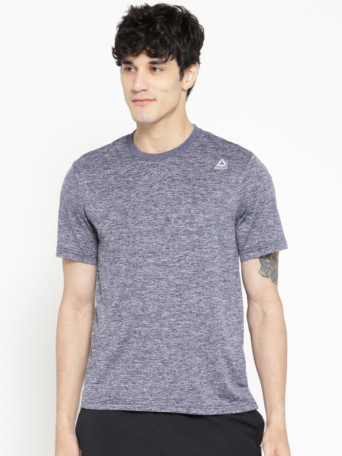 

Reebok Men Blue Solid CT Training T-shirt, Navy blue