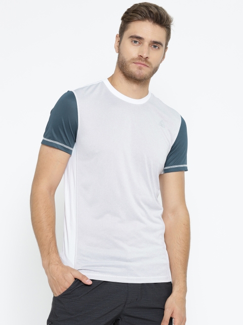 

Reebok Men Grey & White Solid Style Round Neck T-shirt