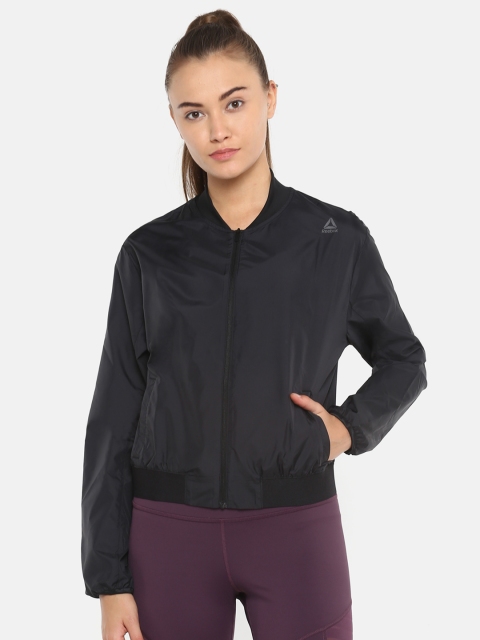 reebok jacket womens black