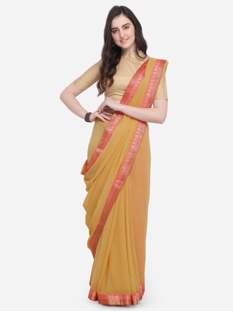 

Triveni Beige Solid Saree
