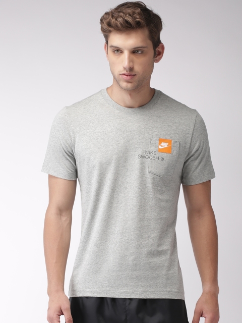 

Nike Men Grey Solid AS M NSW Round Neck T-shirt