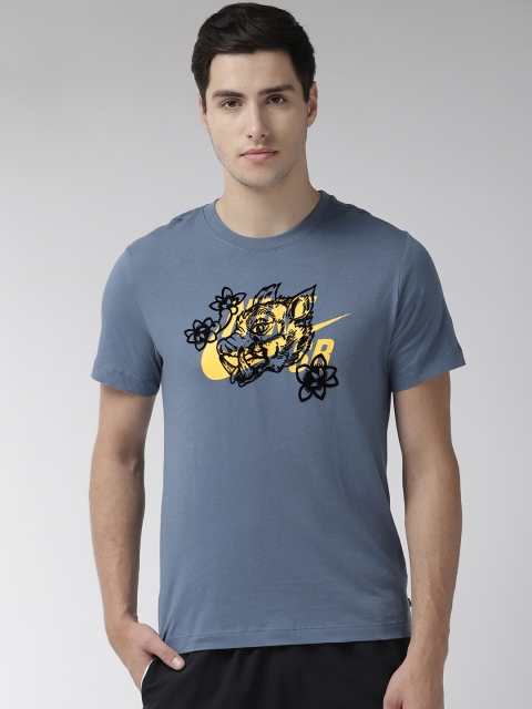 

Nike Men Blue Printed AS M NK SB TEE BOAR Round Neck T-shirt