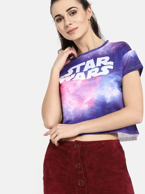 

Kook N Keech Women Purple & White Printed T-shirt