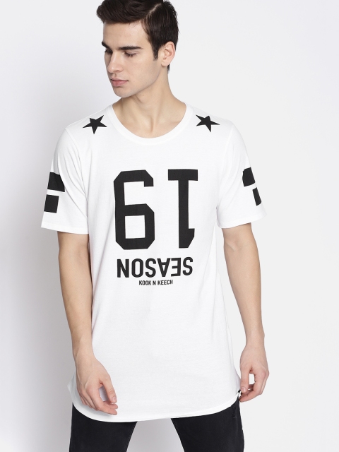 

Kook N Keech Men White Printed Round Neck T-shirt