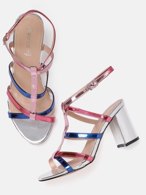 

DressBerry Women Multicoloured Colourblocked Sandals, Multi
