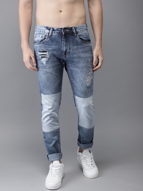 

Moda Rapido Men Blue Slim Fit Mid-Rise Highly Distressed Jeans